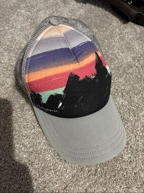 Patagonia Multicolor Sunset Graphic Trucker Hat in Light Gray